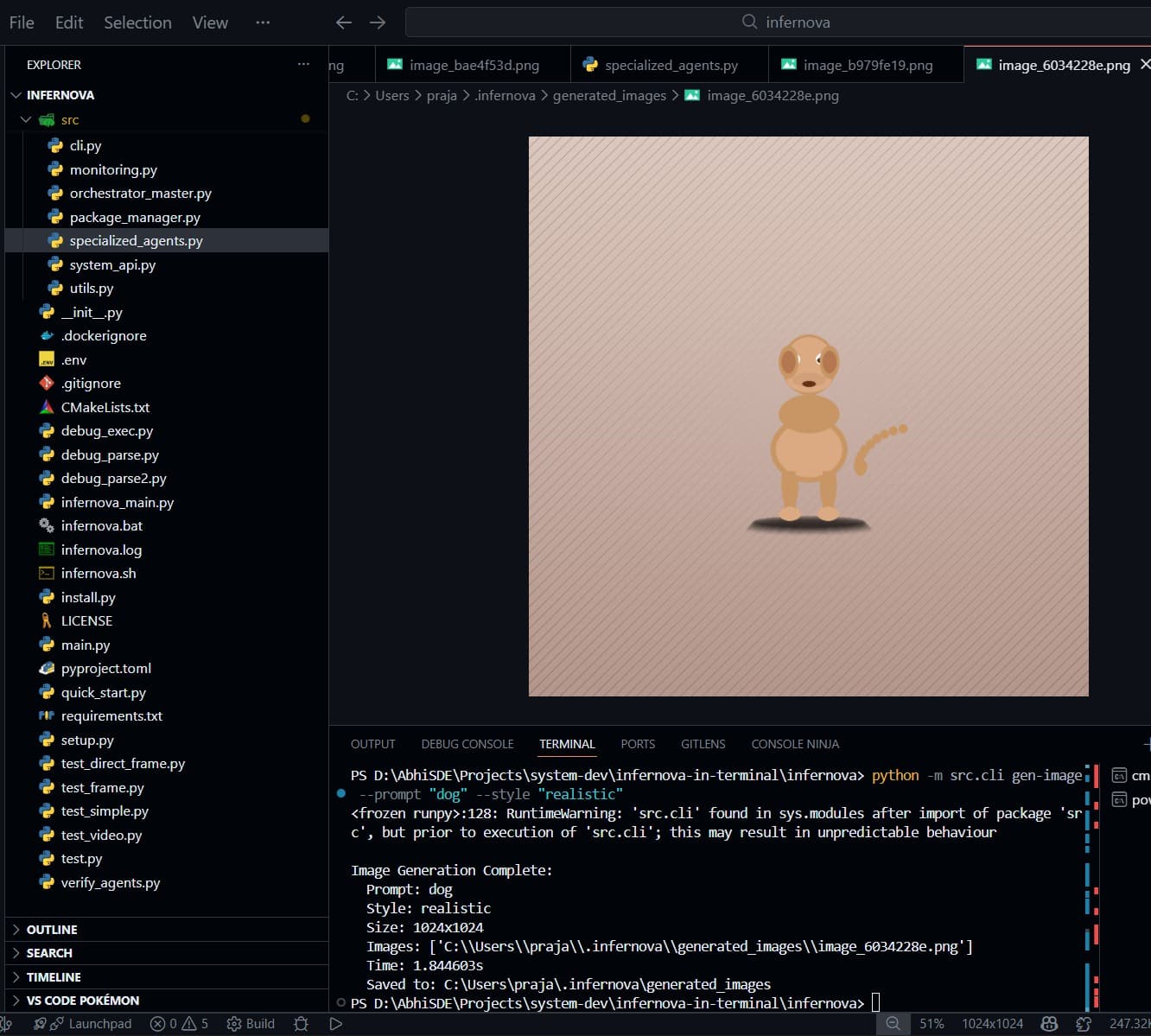 Infernova AI Models project